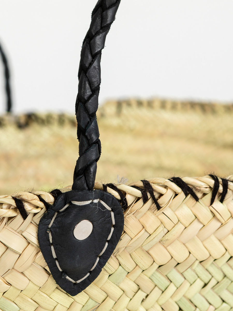 Large Cactus Raffia Basket – Boho Sahara Ltd - Main Image