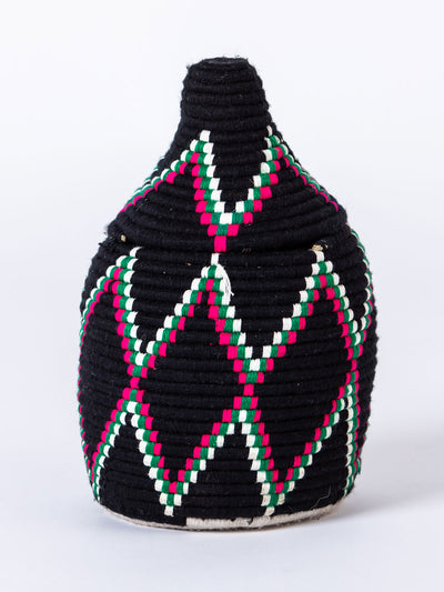 Wool Pot – Black, Red & Green