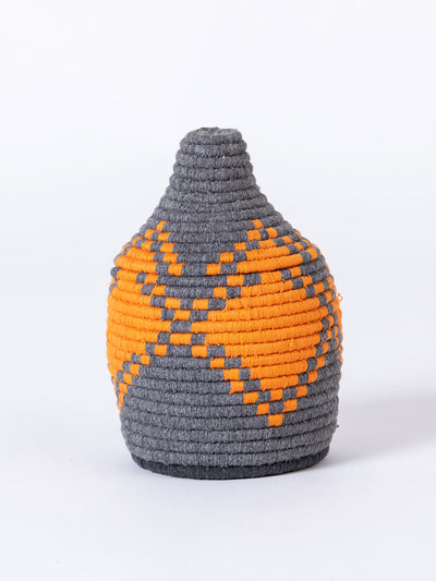 Wool Pot – Grey, Orange 